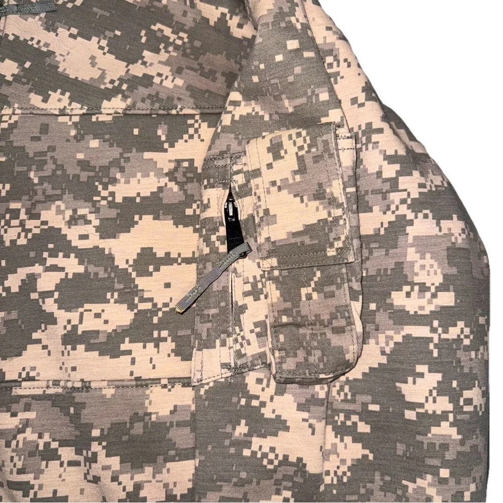 Massif Army Elements XXL Camo Jacket Flame Resistant ACU Cold Weather Coat EUC